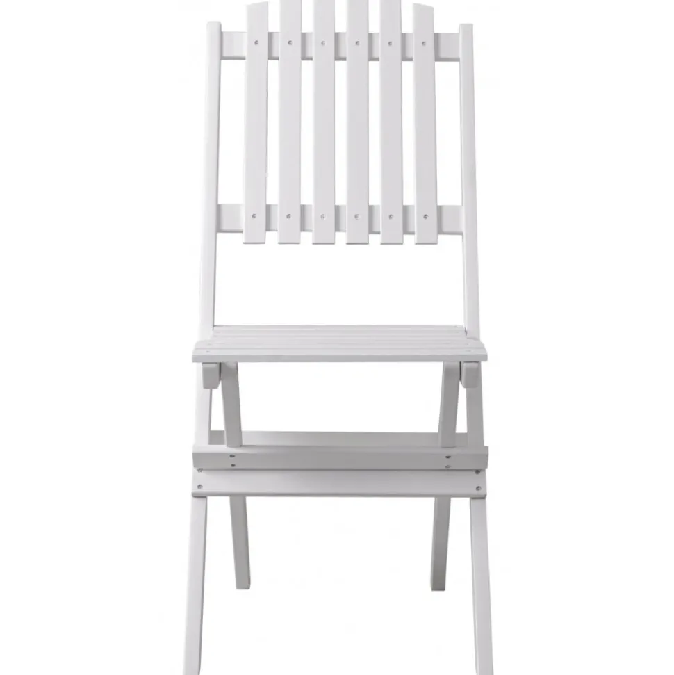 Haväng hopfällbar vit trästol