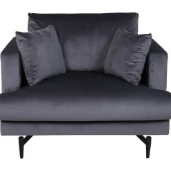 Heart fåtölj - Mörkgrå sammet