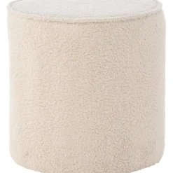 Heart sittpuff - Beige teddy