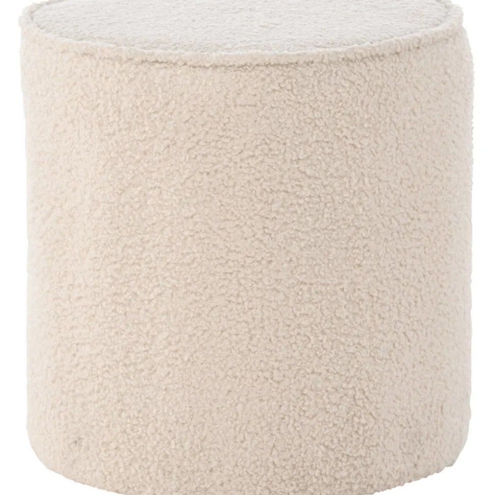 Heart sittpuff - Beige teddy