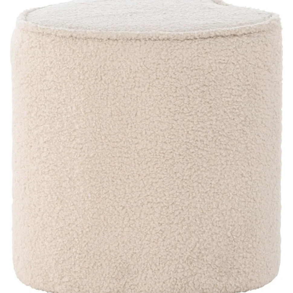 Heart sittpuff - Beige teddy