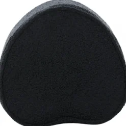 Heart sittpuff - Svart teddy