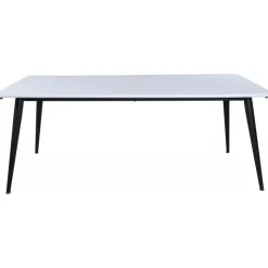 Hendry matbord 195-285 cm - Vit/svart