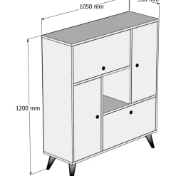 Hercules skåp - Valnöt