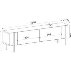 Herman TV-bänk - Vit