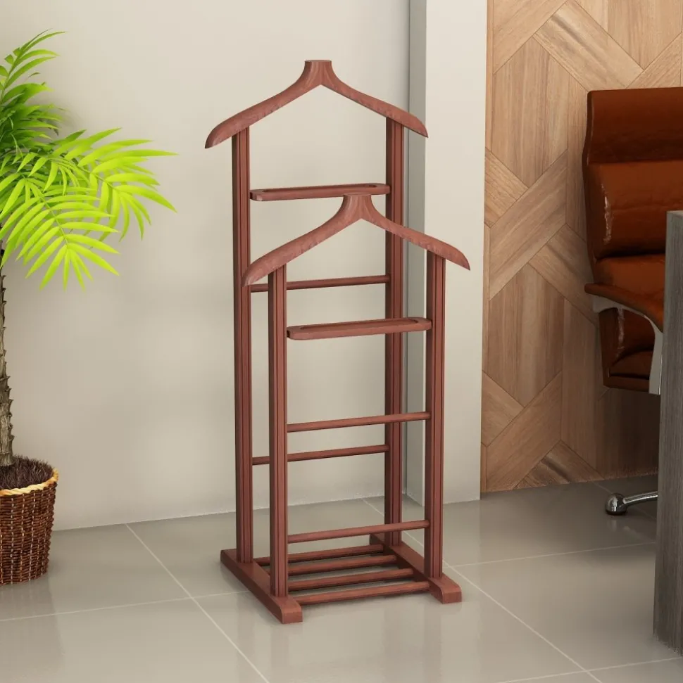 Herrbetjänt i valnöt - Mordomo + Möbeltassar