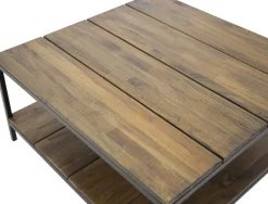 Herrljunga soffbord 80 x 80 cm - Brun/svart