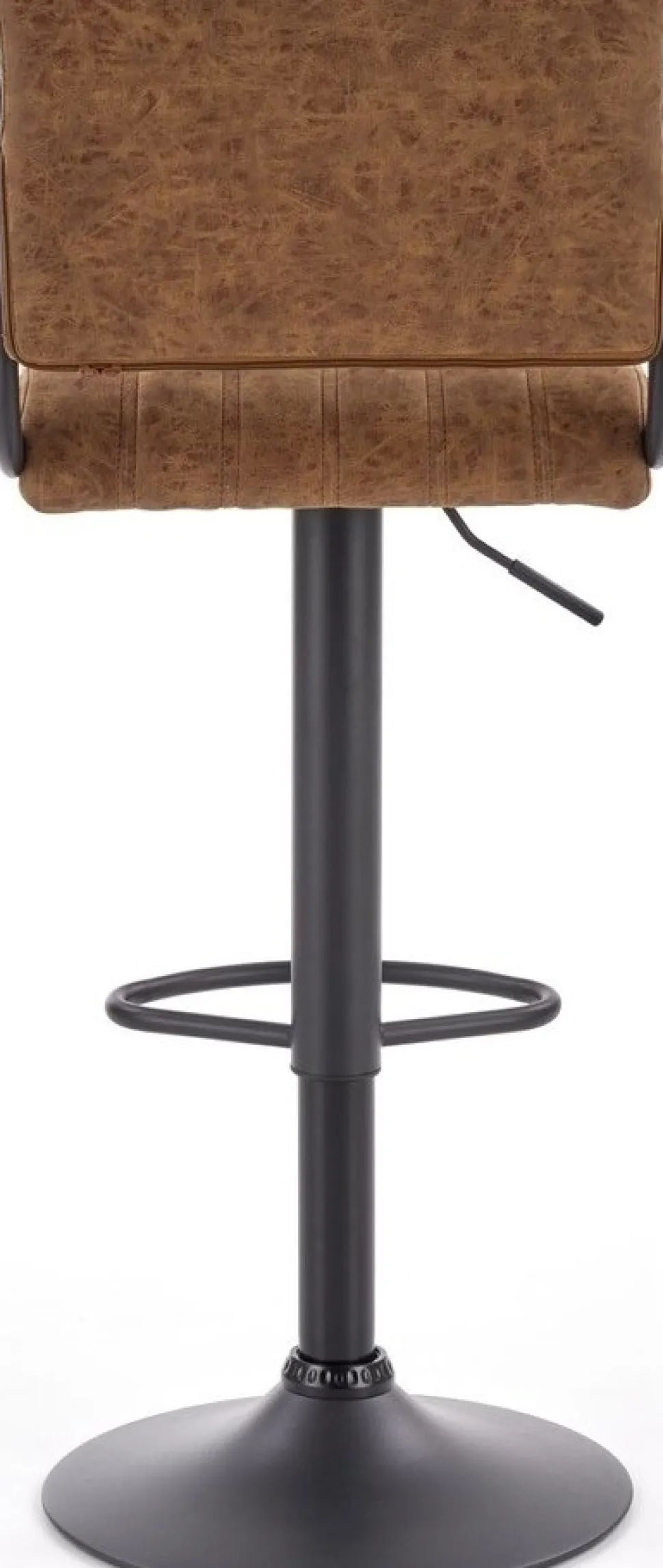 Hester barstol i brun vintage PU + Fläckborttagare för möbler