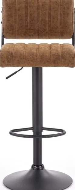 Hester barstol i brun vintage PU + Fläckborttagare för möbler