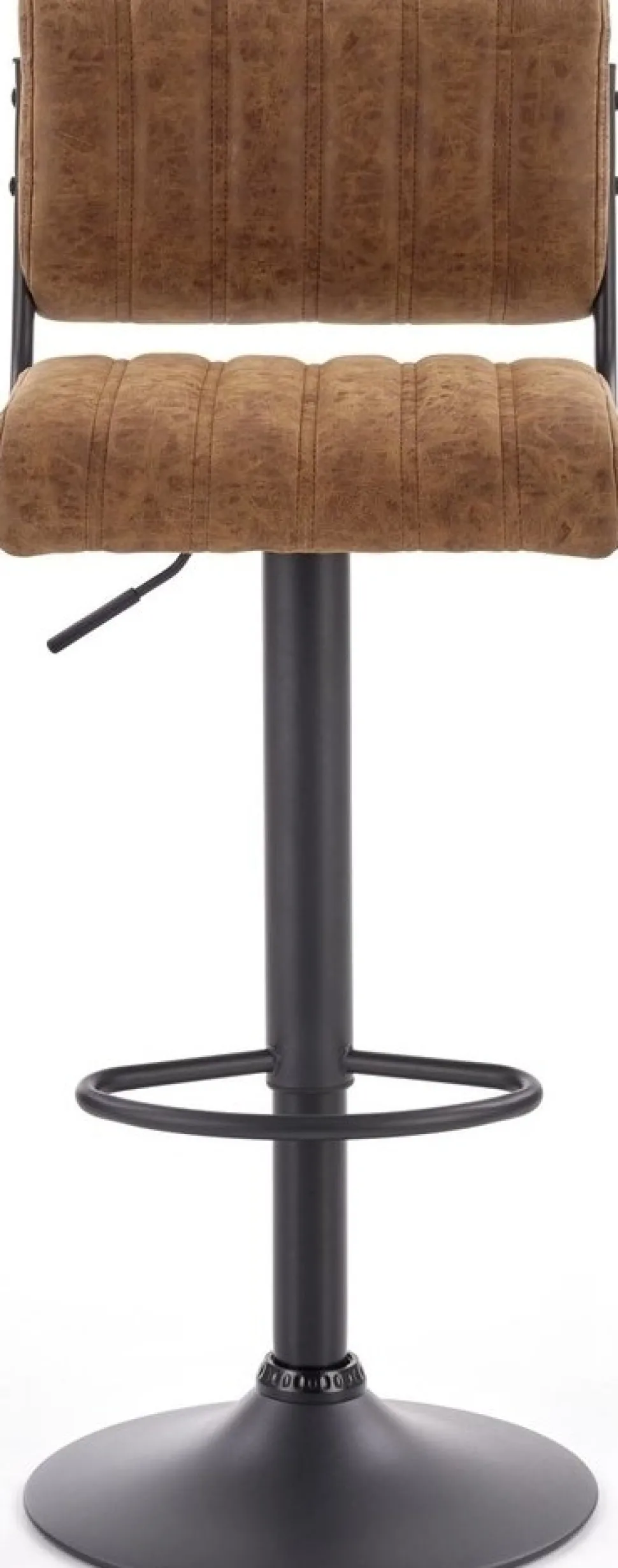 Hester barstol i brun vintage PU + Fläckborttagare för möbler