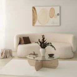 Himalaya soffbordØ90 cm - Travertin