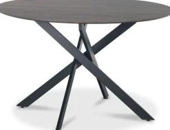 Hogrän matbord Ø120 cm - Brunbetsad