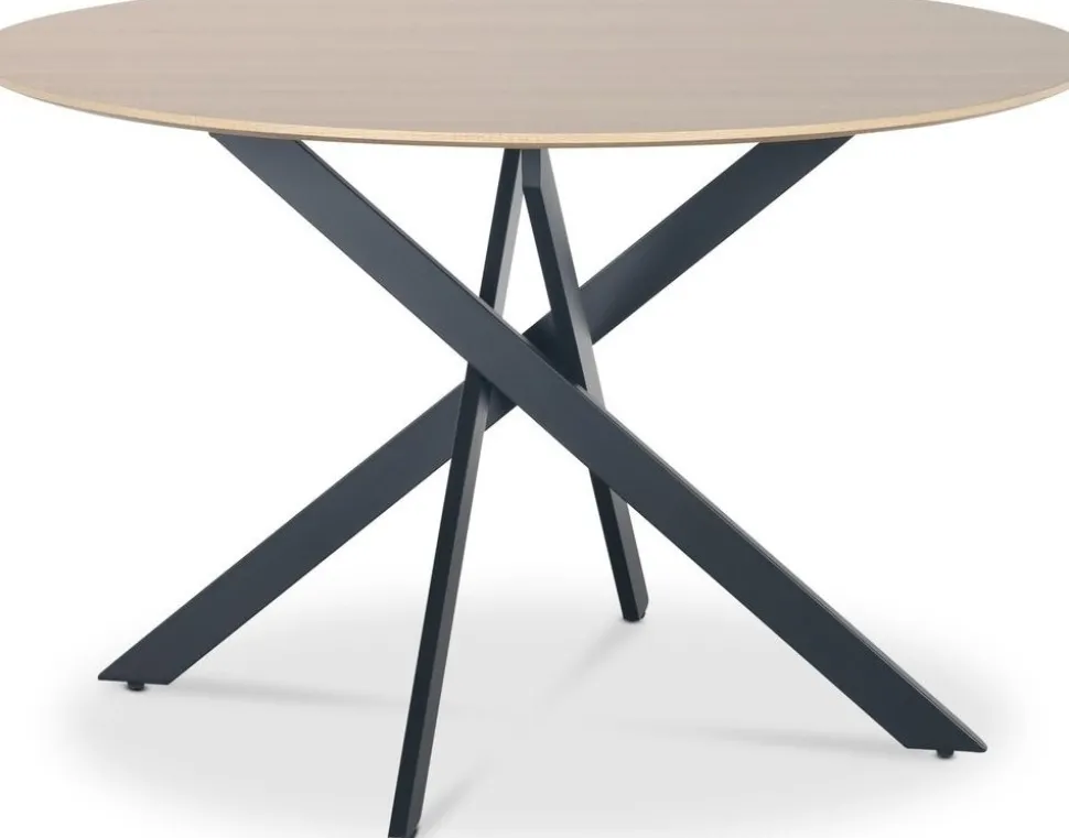 Hogrän matbord Ø120 cm - Ljust trä