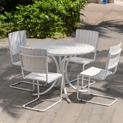 Holmsund matgrupp bord med 4 st stolar - Vit