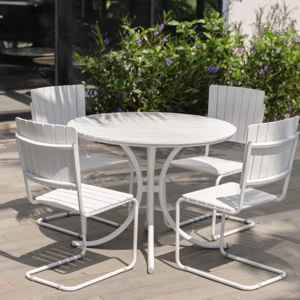 Holmsund matgrupp bord med 4 st stolar - Vit