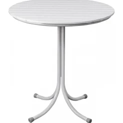 Holmsund utebord runt Ø70 cm - Vit + Rengöringsmedel för utemöbler