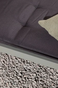 Home solsängsdyna - Mörkgrå + Textilskydd för utemöbler