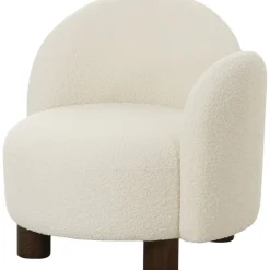 Honolulu fåtölj Vit boucle vänster