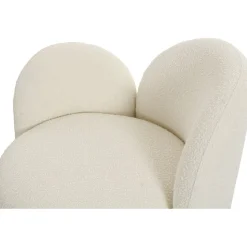 Honolulu fåtölj Vit boucle vänster