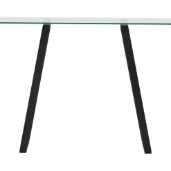 Horten avlastningsbord 100 x 40 cm - Svart/Transparent