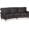 Howard svängd soffa 3-sits - Brun vintage