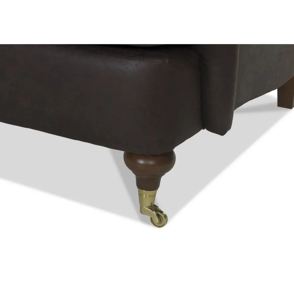 Howard svängd soffa 3-sits - Brun vintage