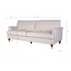 Howard Watford Deluxe - 3-sits soffa rak