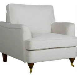 Howard Watford Deluxe fåtölj - Beige manchester + Textilrengöring för möbler