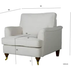 Howard Watford Deluxe fåtölj - Beige manchester + Fläckborttagare för möbler