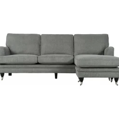 Howardsoffa med divan - Grå