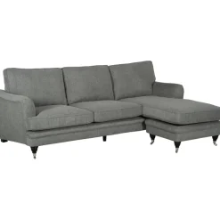 Howardsoffa med divan - Grå + Textilrengöring för möbler