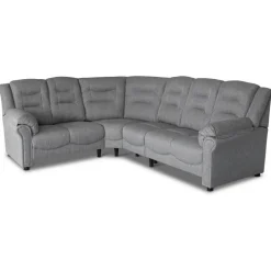 Hörnsoffa grå 5-sits - Peking + Textilrengöring för möbler