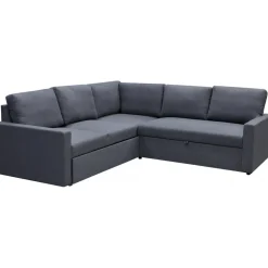 Hörnsoffa med bädd och förvaring - Grå + Fläckborttagare för möbler