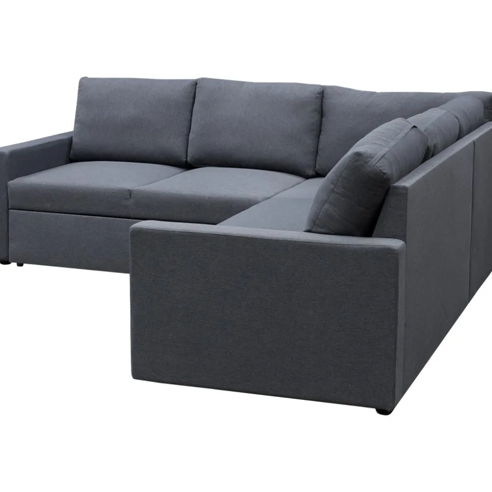 Hörnsoffa med bädd och förvaring - Grå + Fläckborttagare för möbler