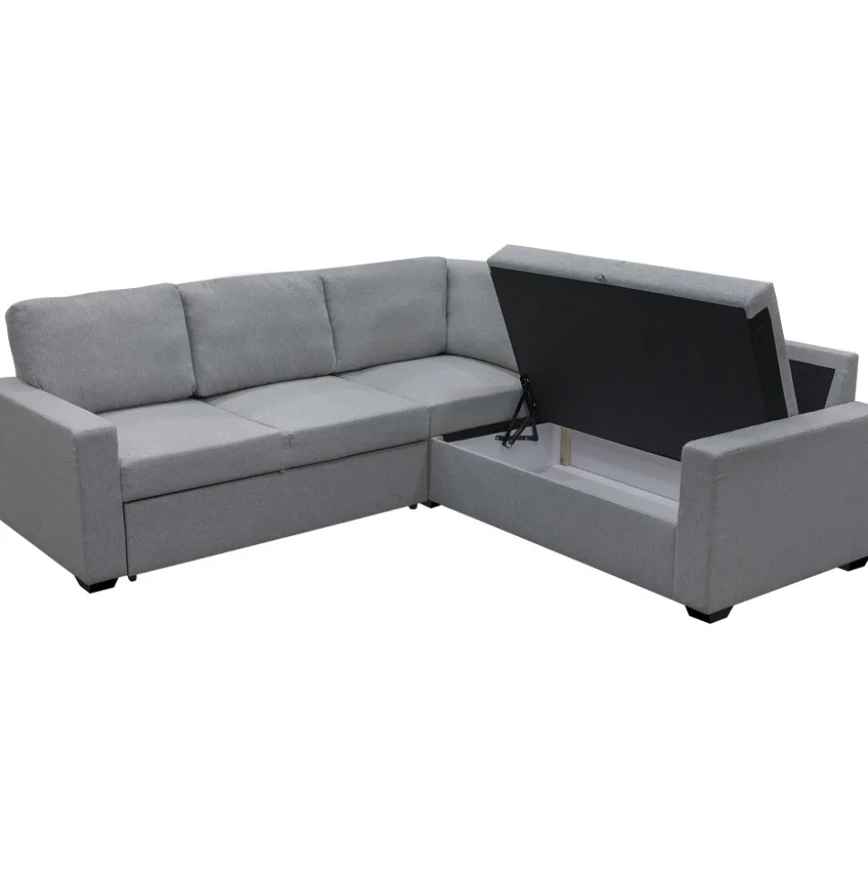 Hörnsoffa med bäddfunktion och förvaring + Fläckborttagare för möbler
