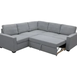Hörnsoffa med bäddfunktion och förvaring + Fläckborttagare för möbler