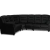 Hörnsoffa svart konstläder 5-sits - Peking + Fläckborttagare för möbler