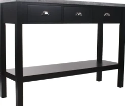 Hugo avlastningsbord med 3 lådor 110x36 cm - Svart