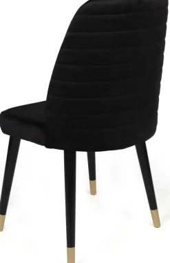 Hugo matstolsset - Svart/guld