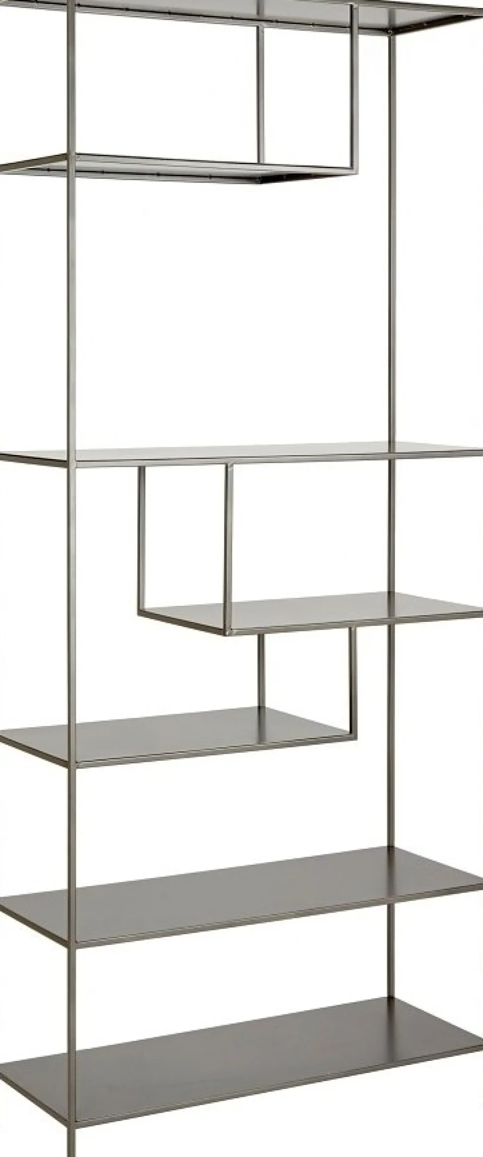 Hylla i metall 210 cm hög 90 cm bred + Möbeltassar