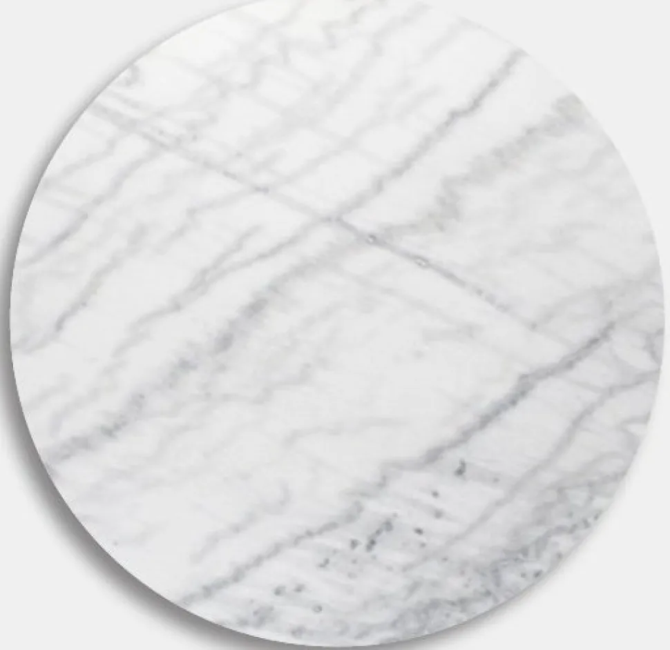 Ibiza vit rund marmorskiva Ø106 cm