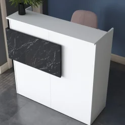 Idora receptionsdisk - Vit/marmor