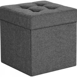 Idris sittpuff med förvaring - Mörkgrå