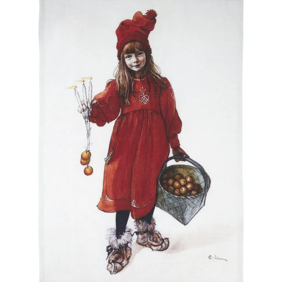 Idun kökshandduk 50 x 70 cm - Röd