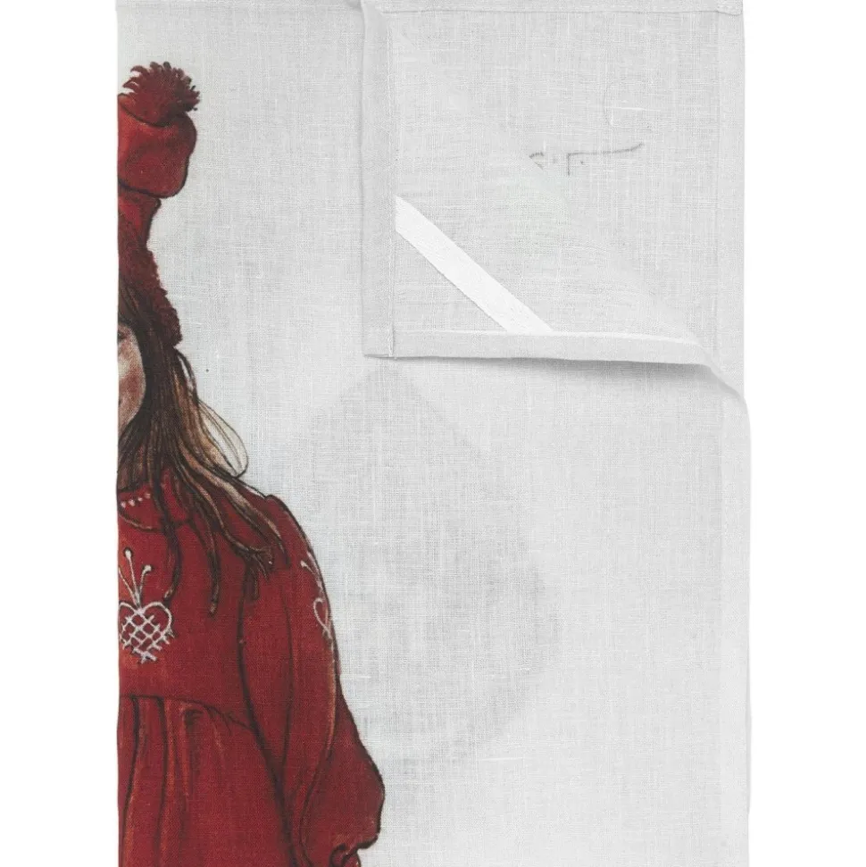 Idun kökshandduk 50 x 70 cm - Röd