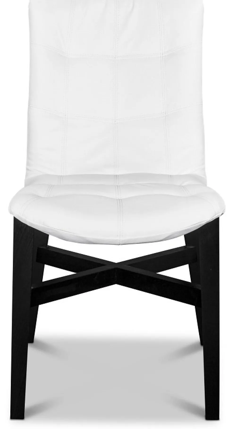 Indie 600 matstol vitt konstläder + Möbeltassar