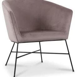 Isabelle fåtölj i rosa sammet + Möbeltassar