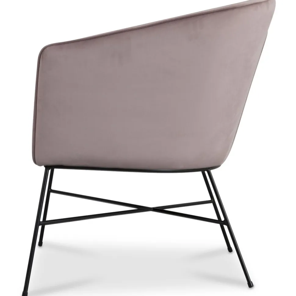 Isabelle fåtölj i rosa sammet