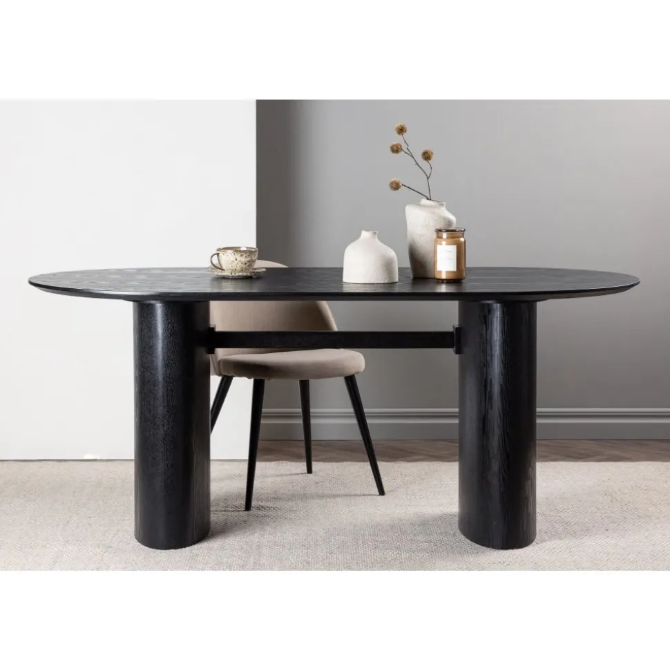 Isolde matbord 180 x 90 cm - Svart