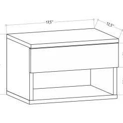 Jamot sängbord - Antracit